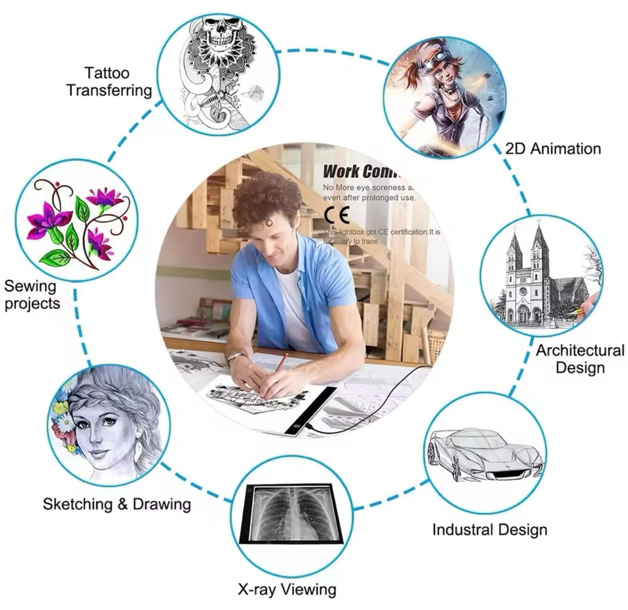 LED Light Pad for Drawing and Copying, Dimmable Tablet