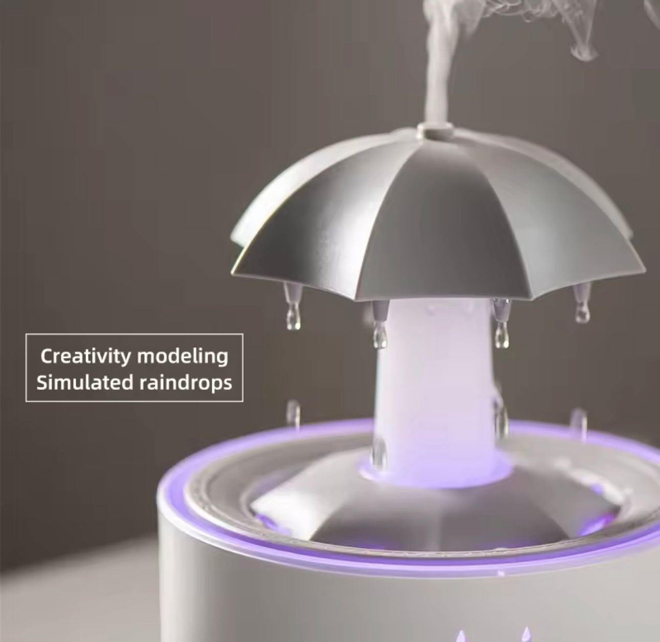 Creative Water Drop Shape Air Humidifier with Colorful Light Aroma Diffuser Essential Oils