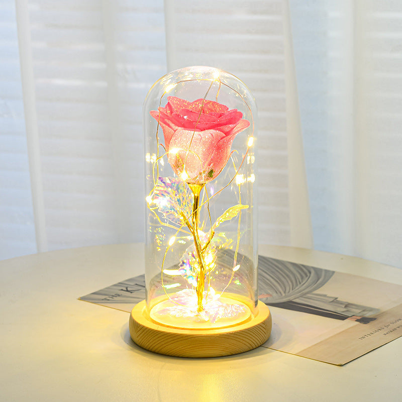 Valentines Day Gift  For Girlfriend Eternal Rose Flowers LED Light